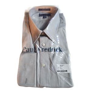 PAUL FREDRICK FINEST TWO PLY COTTON PINPOINT DRESS SHIRT